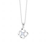 Zawieszka srebrna koniczyna z cyrkoniami