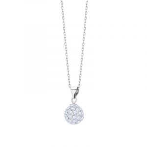 Zawieszka srebrna kulka z cyrkoniami
