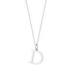 Zawieszka srebrna litera D – 1 cm