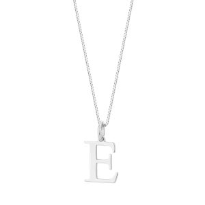 Zawieszka srebrna litera E – 1 cm