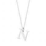 Zawieszka srebrna litera N – 1 cm