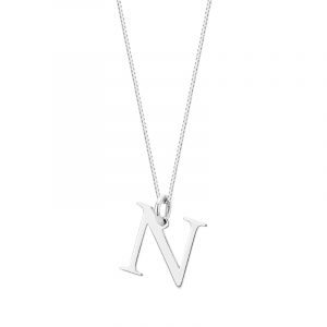 Zawieszka srebrna litera N – 1 cm