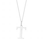 Zawieszka srebrna litera T – 2 cm