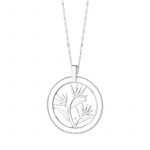 Zawieszka srebrna motyw roślinny