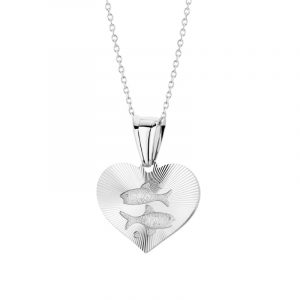 Zawieszka srebrna znak zodiaku Ryby