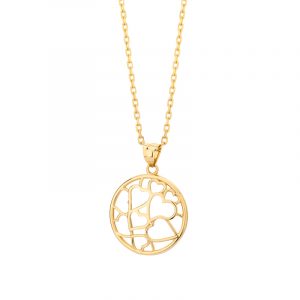 Zawieszka złota ażurowa z sercami