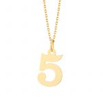 Zawieszka złota cyfra 5 – 2 cm