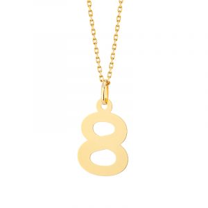 Zawieszka złota cyfra 8 – 2 cm