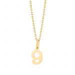 Zawieszka złota cyfra 9 – 1 cm