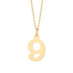 Zawieszka złota cyfra 9 – 2 cm