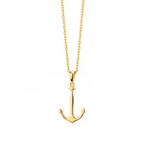 Zawieszka złota gładka kotwica