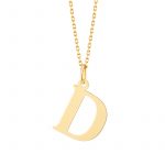 Zawieszka złota litera D – 2 cm