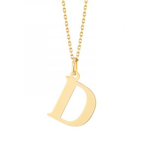 Zawieszka złota litera D – 2 cm