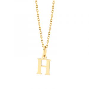 Zawieszka złota litera H – 1 cm