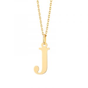 Zawieszka złota litera J – 2 cm