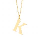 Zawieszka złota litera K – 2 cm