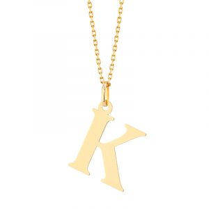 Zawieszka złota litera K – 2 cm