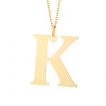 Zawieszka złota litera K – 3 cm