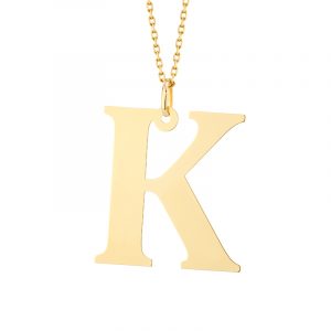 Zawieszka złota litera K – 3 cm