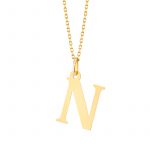 Zawieszka złota litera N – 2 cm