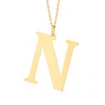 Zawieszka złota litera N – 3 cm