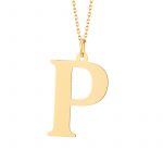 Zawieszka złota litera P – 3 cm