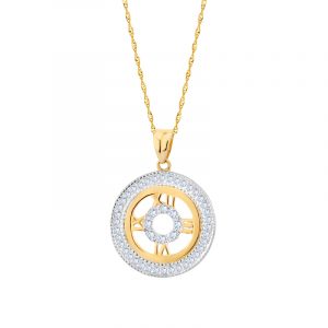 Zawieszka złota z cyrkoniami