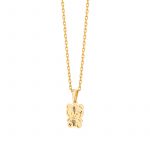 Zawieszka złota – fazowany miś