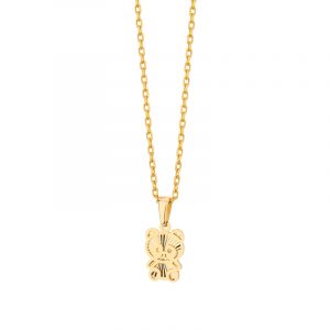 Zawieszka złota – fazowany miś