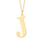 Zawieszka złota litera J – 3 cm