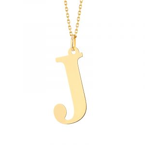 Zawieszka złota litera J – 3 cm